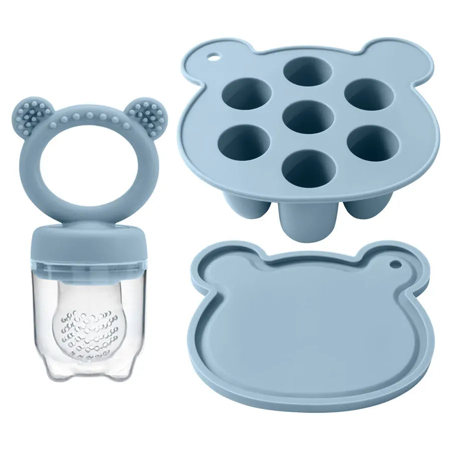 Baby Ice Cream Pops Silicone Mold - Fun & Safe Popsicle Maker for Baby's Fruit Treats and Teething Relief