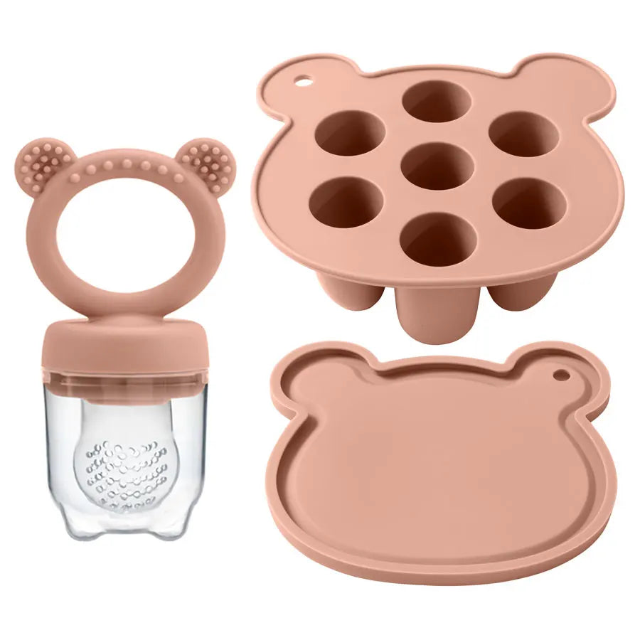 Baby Ice Cream Pops Silicone Mold - Fun & Safe Popsicle Maker for Baby's Fruit Treats and Teething Relief