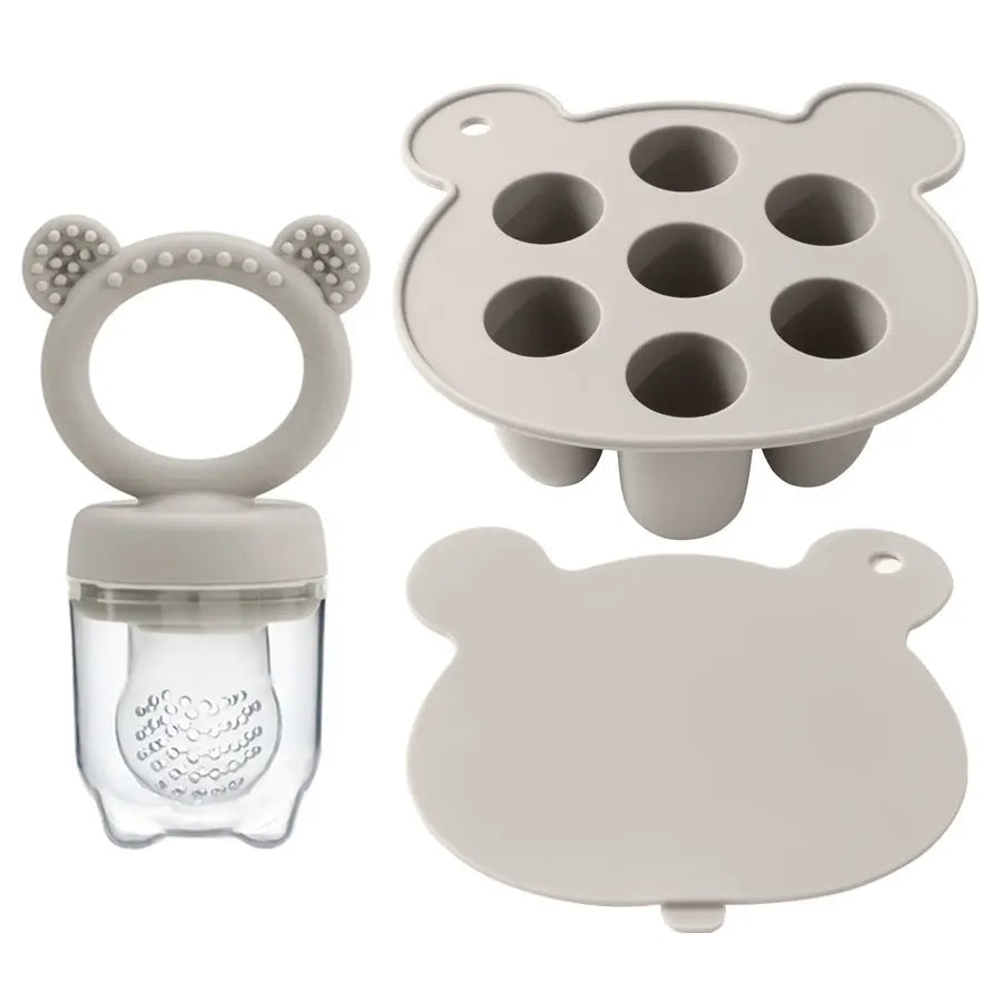Baby Ice Cream Pops Silicone Mold - Fun & Safe Popsicle Maker for Baby's Fruit Treats and Teething Relief