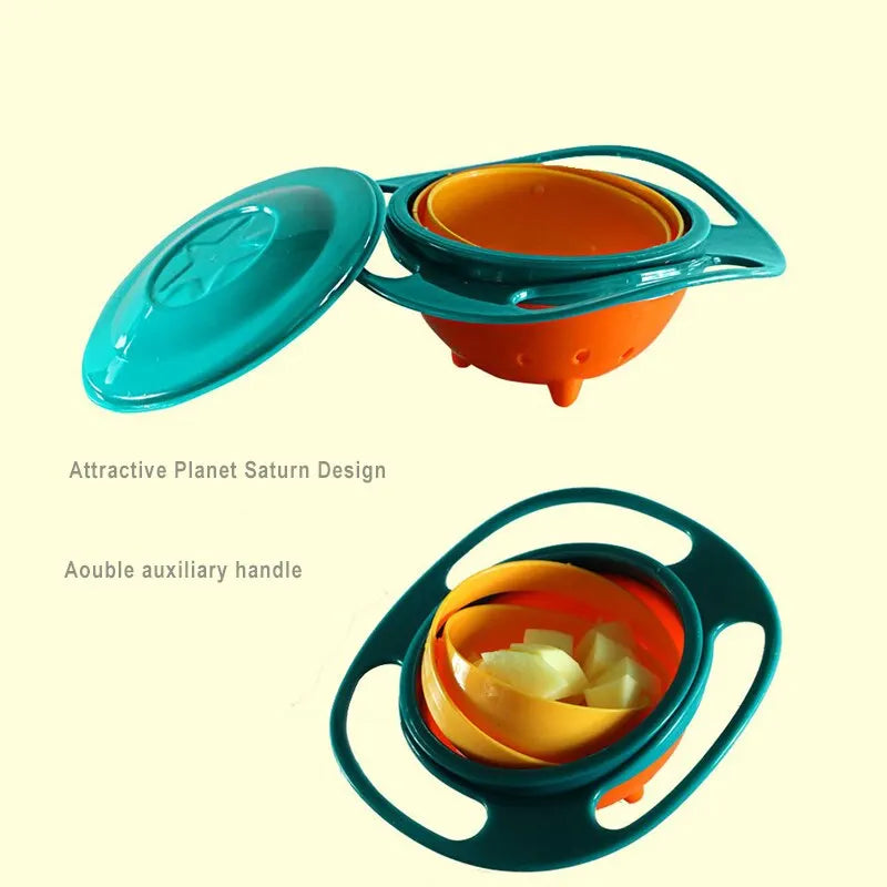 360° Spill-Proof Baby Gyro Bowl – Mess-Free Snack Time for Toddlers & Infants | Non-Toxic, Dishwasher Safe
