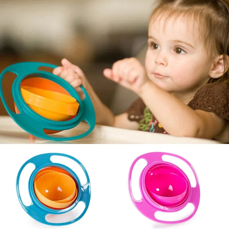 360° Spill-Proof Baby Gyro Bowl – Mess-Free Snack Time for Toddlers & Infants | Non-Toxic, Dishwasher Safe