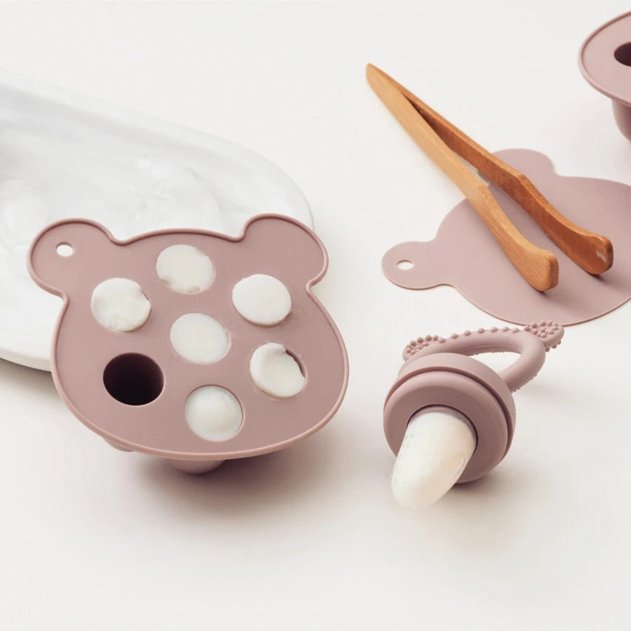Baby Ice Cream Pops Silicone Mold - Fun & Safe Popsicle Maker for Baby's Fruit Treats and Teething Relief