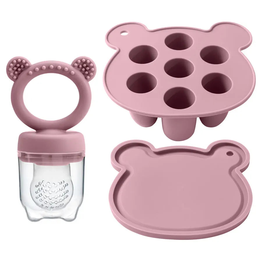 Baby Ice Cream Pops Silicone Mold - Fun & Safe Popsicle Maker for Baby's Fruit Treats and Teething Relief