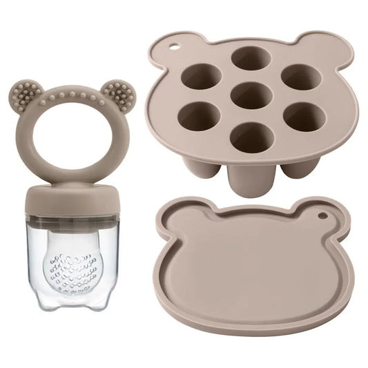 Baby Ice Cream Pops Silicone Mold - Fun & Safe Popsicle Maker for Baby's Fruit Treats and Teething Relief