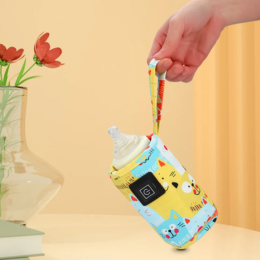 Travel-Friendly USB Milk and Water Warmer - Insulated Stroller Bag & Nursing Bottle Heater - Ideal Gift for Christmas & Halloween